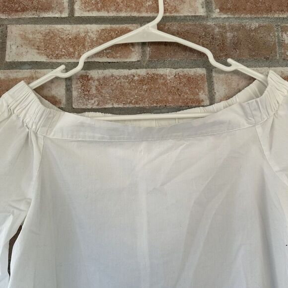 Free People White Off The Shoulder Blouse (Size XS) - Picture 2 of 8